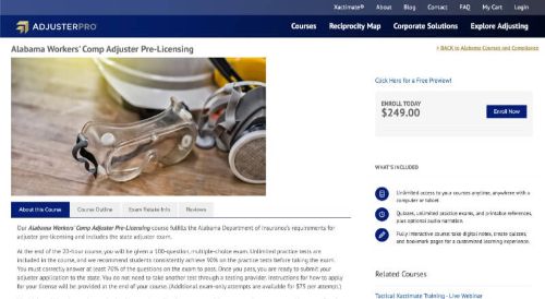AdjusterPros Alabama Workers' Comp Adjuster Pre-Licensing