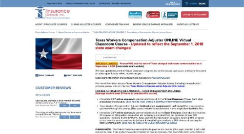 Insurance Schools, Inc. Texas Workers’ Compensation Adjuster Course