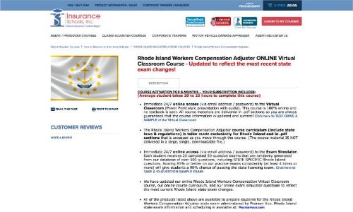Insurance Schools, Inc. Rhode Island Workers’ Compensation Adjuster Course