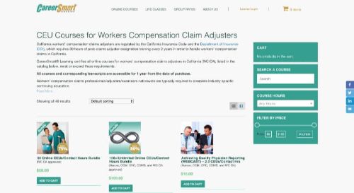 Career Smart Learning CEU Courses for Workers’ Compensation Claim Adjusters