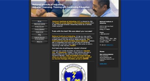 National Institute of Adjusting Adjuster Licensing, Training