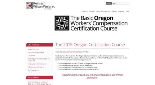 The Basic Oregon Workers’ Compensation Certification Course
